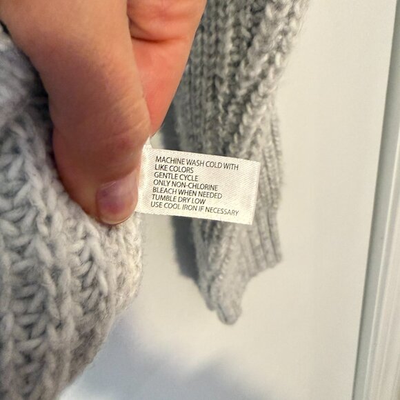 U.S. Polo Assn. Shaker Cardigan Sweater heathered gray Size L - Picture 4 of 7